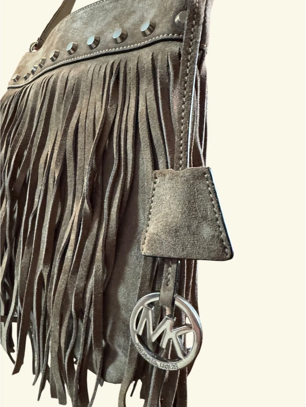 MICHAEL Michael Kors Brown Suede Fringe Crossbody Bag